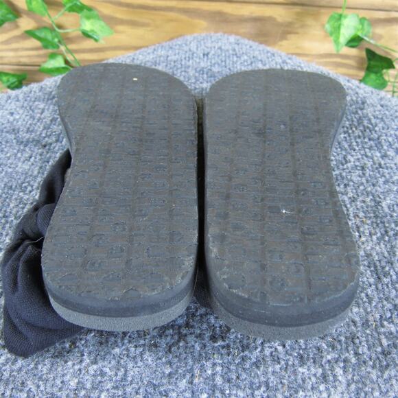 Sanuk Women's Thong Black Fabric Sz 7 Medium Gently Used‎ 2025 - Picture 5 of 6